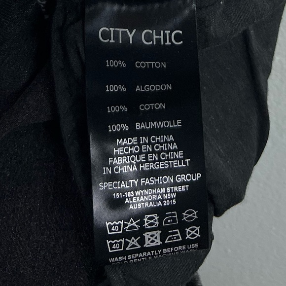 NWT City Chic Belted High Rise Paperbag Straight Leg Distressed Jeans Black - Picture 7 of 7